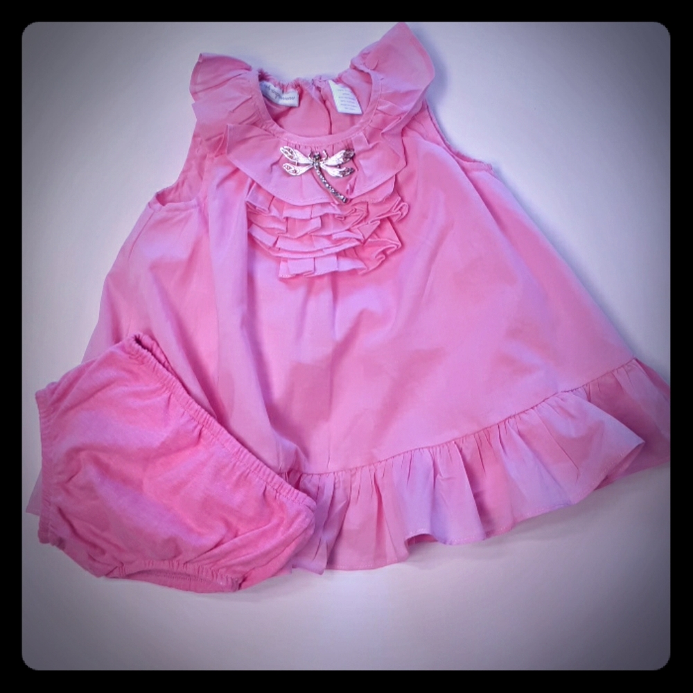 Pink sundress with panties.